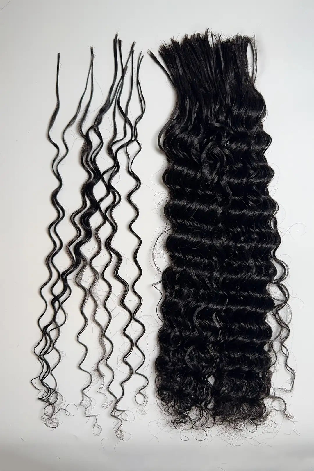 Pre-Divided Water Wave Bulk Human Hair for Braiding Easy Split BU82