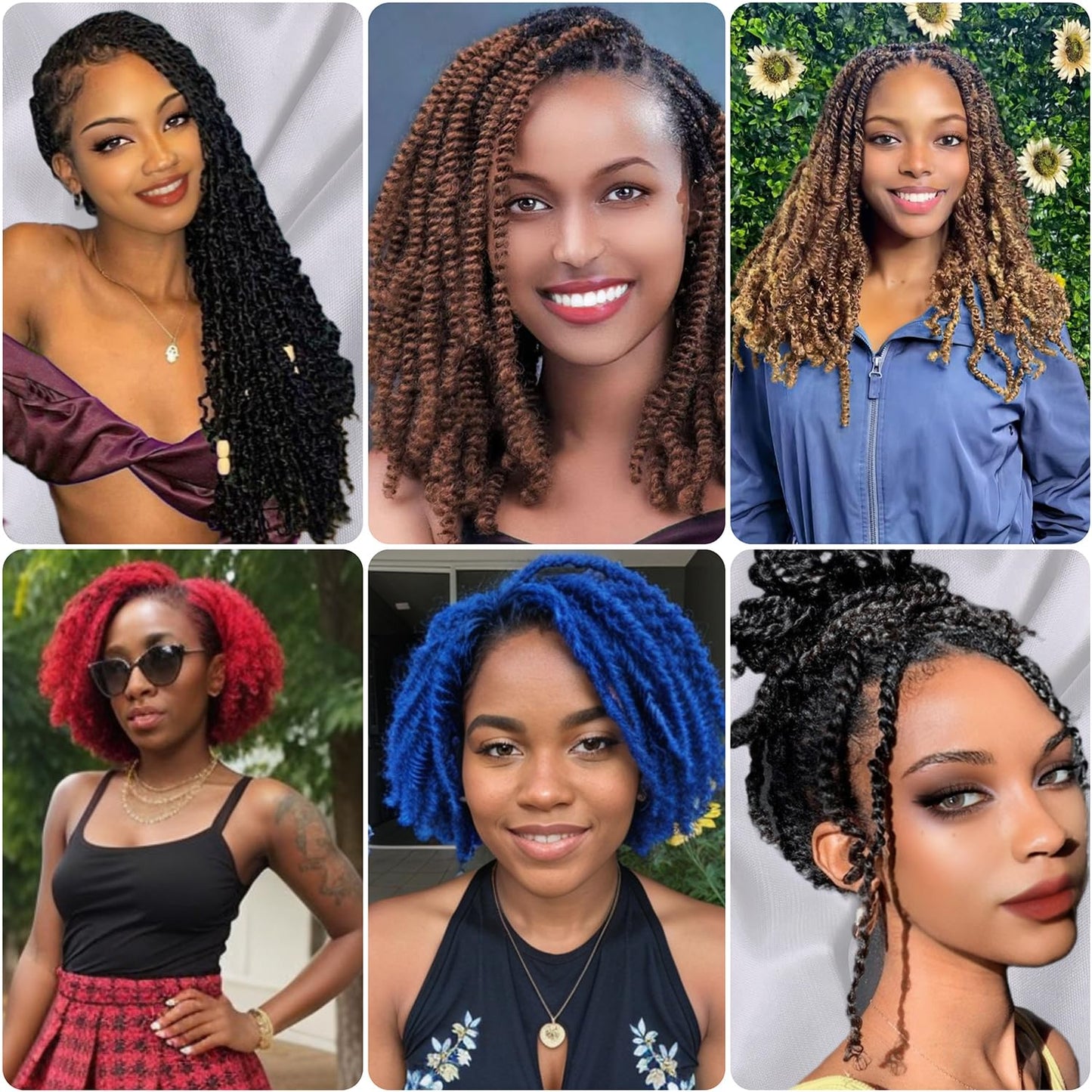 10 Inch Braiding Hair for Faux Soft Locs Crochet Braids Passion Spring Cuban Twist Hair Butterfly Loc Marley Twist Braiding Hair Extensions(3 Packs,1B)