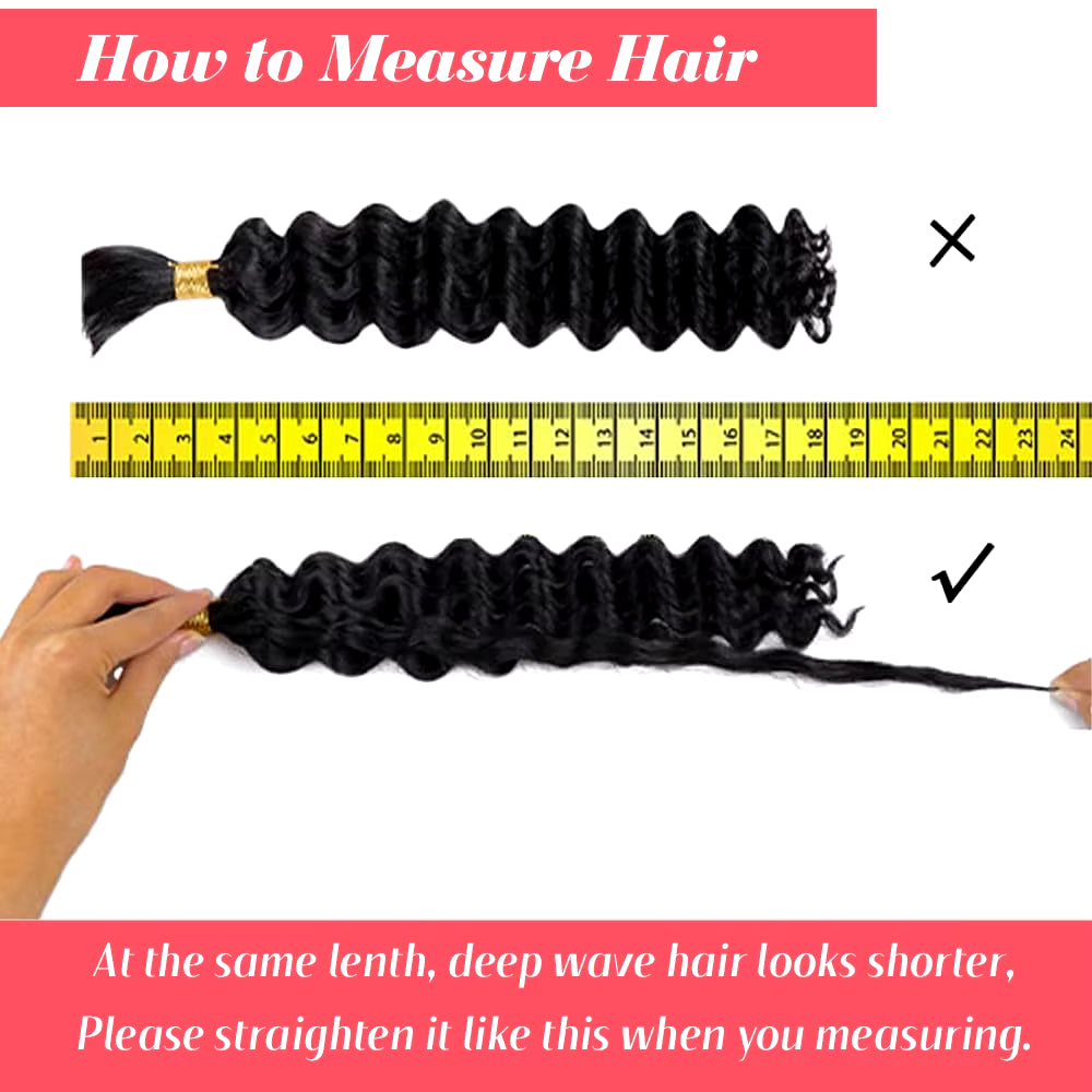 Human Braiding Hair Deep Wave Bulk Human Hair 100G No Weft Human Hair Bundles Micro Human Braiding Hair for Boho Braids