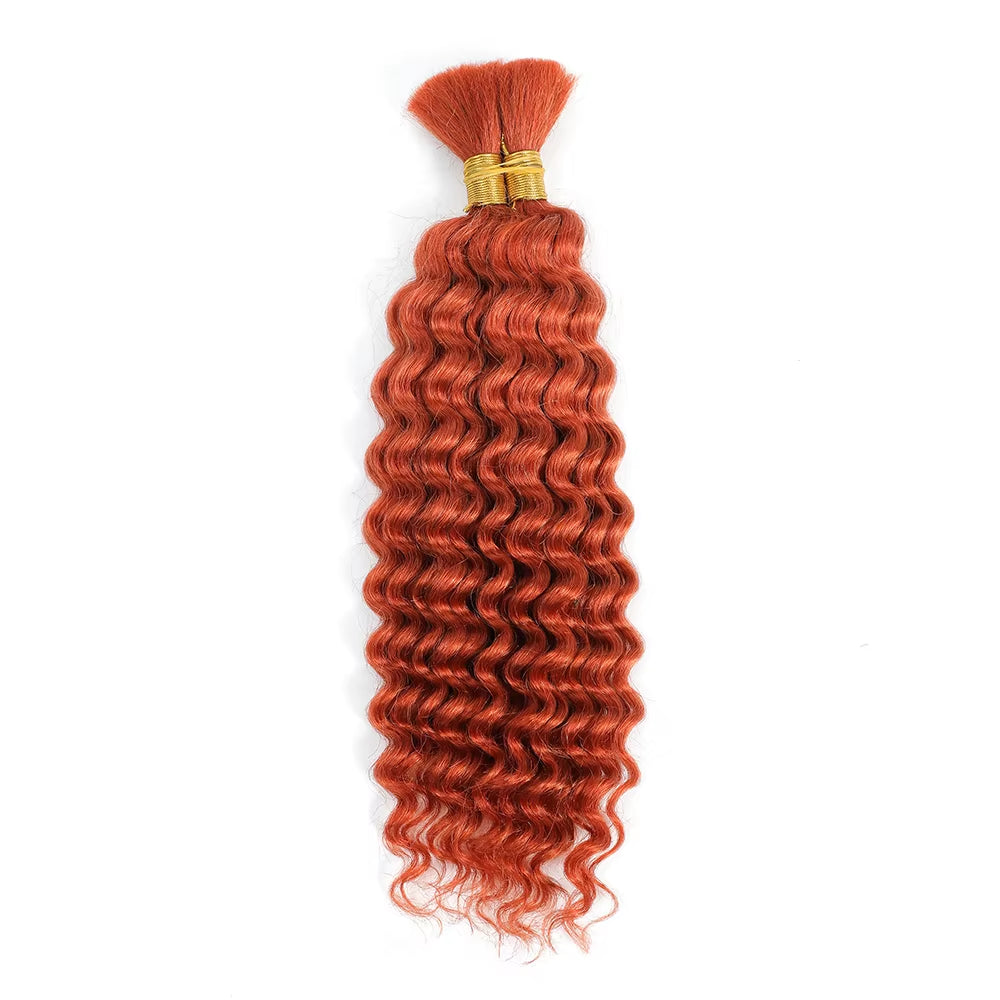 Human Braiding Hair Deep Wave Bulk Human Hair 100G No Weft Human Hair Bundles Micro Human Braiding Hair for Boho Braids