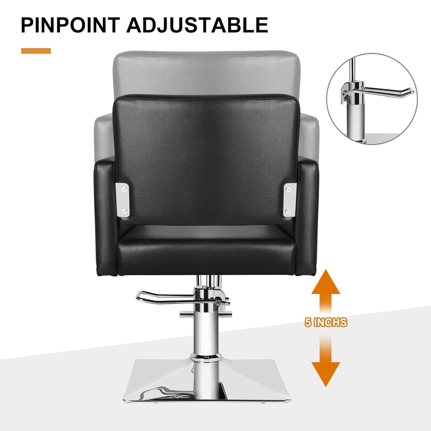 Salon Chair for Hair Stylist, Stylist Chair with Heavy Duty Hydraulic Pump, 360 Degrees Rolling Swivel Spa Beauty Equipment for Hair Stylist Women Man, Max Load Weight 330 Lbs