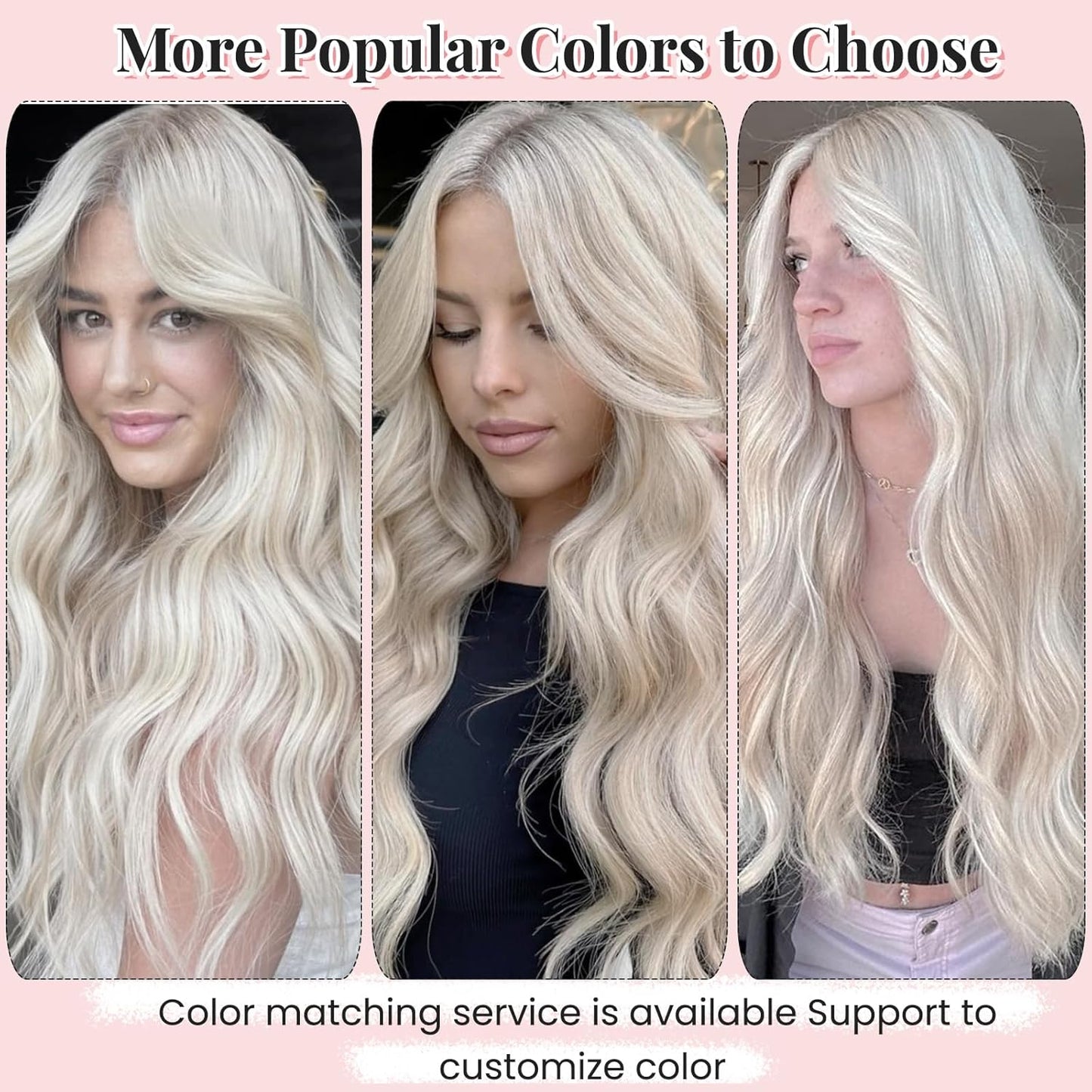 Clip in Hair Extensions Human Hair Ice White Virgin Hair Bundles for Thinning Hair Remy Human Hair Extension 16 Inch 7Pcs 70G Straight Hairpieces with Clip Ins for Women