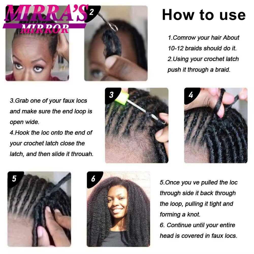 Synthetic Marley Braid Hair 18/24 Inch Crochet Braids Marley Twist Braiding Hair for Faux Locs Afro Kinky Curly Hair Extensions