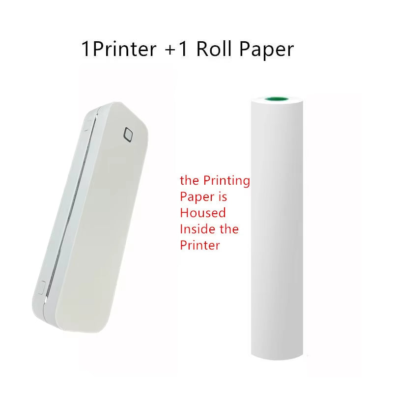 A4 Thermal Printer 203DPI Bluetooth Pocket Photo Document Printer Memo Note Tattoo Printing Wireless Inkless Thermal Printer